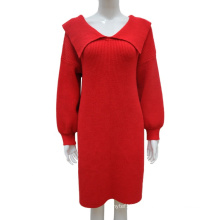 Fashion Winter Autumn Long Sleeve Women Knitwear Dresses Sweater Casual Dress Sweaters For Woman